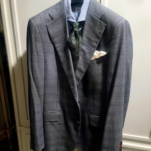 캠브리지멤버스 / 이태리 와이드 노치드라펠 프린스 오브 웨일즈 체크 수트 / 105, 34