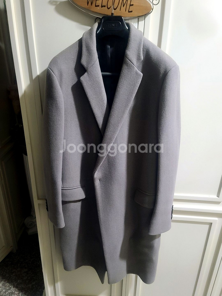 지오지아 And Z / 앤드지 세미오버핏 오트밀 그레이 반더블 코트 / 100(100~105)--0