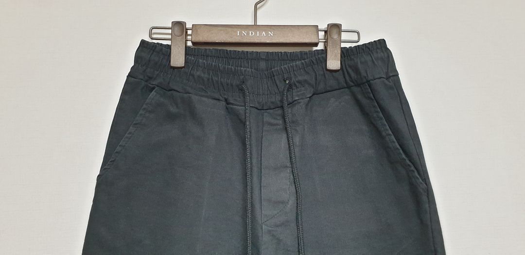 PEACOCK 남성 조거 팬츠 스판 밴딩 L 블랙--1