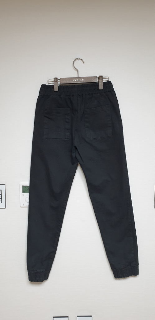 PEACOCK 남성 조거 팬츠 스판 밴딩 L 블랙--3