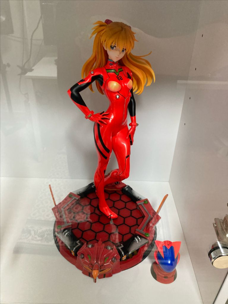 에반게리온 아스카 1/4 레진 피규어 매직큐브 led--4