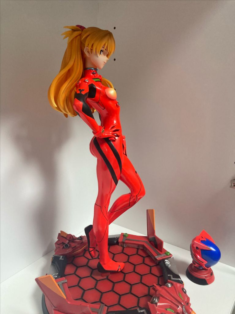 에반게리온 아스카 1/4 레진 피규어 매직큐브 led--5