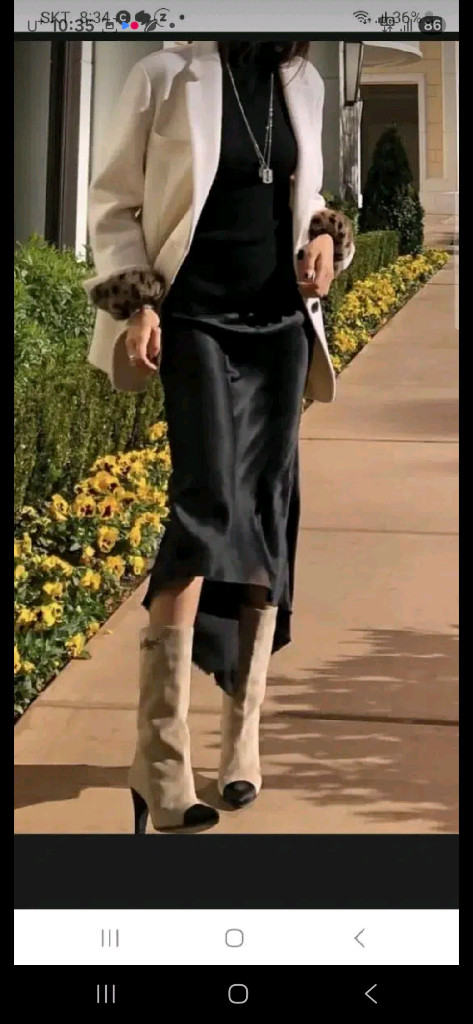 샤넬 넘버프로젝트 헤드투토 스웨이드 롱부츠--5