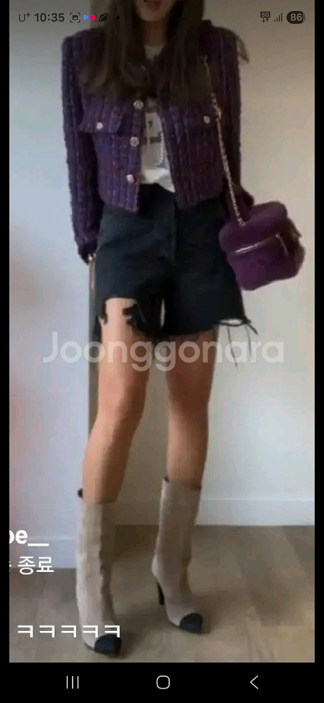 샤넬 넘버프로젝트 헤드투토 스웨이드 롱부츠--7