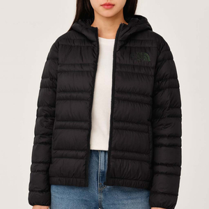 노스페이스 여성 블랙 거위털 구스다운 경량 패딩 점퍼 NJ1DI62(XL)