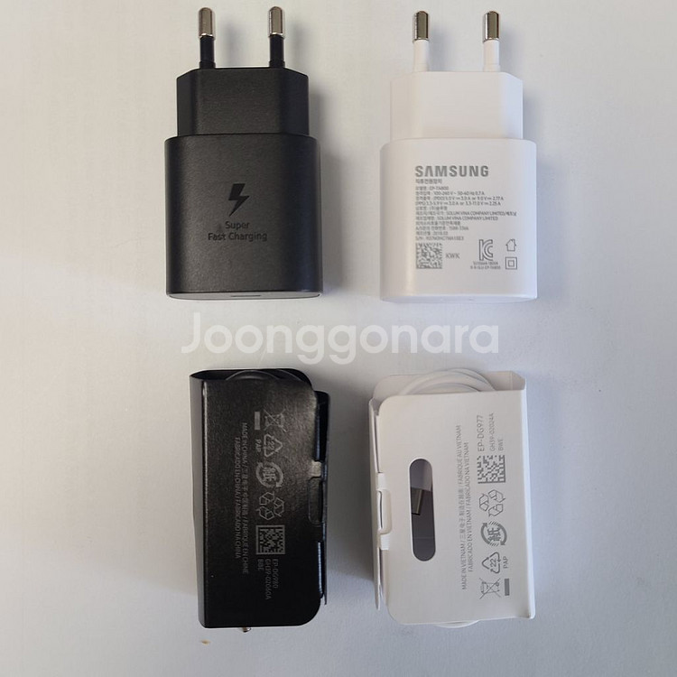 삼성정품 25w 초고속충전기 C타입 어뎁터 케이블 세트--0