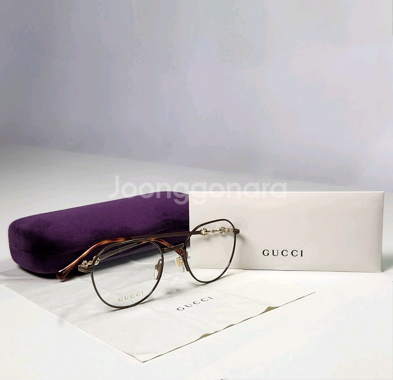 구찌 명품 원형테 레트로 안경테 [새상품&정품]--1