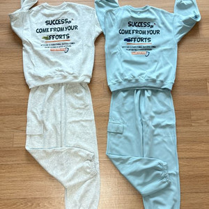 새상품)140+150 도톰한 맨투맨+바지 상하복 3셋트~따뜻