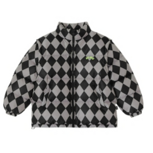 히로 투웨이체커패딩 그레이130