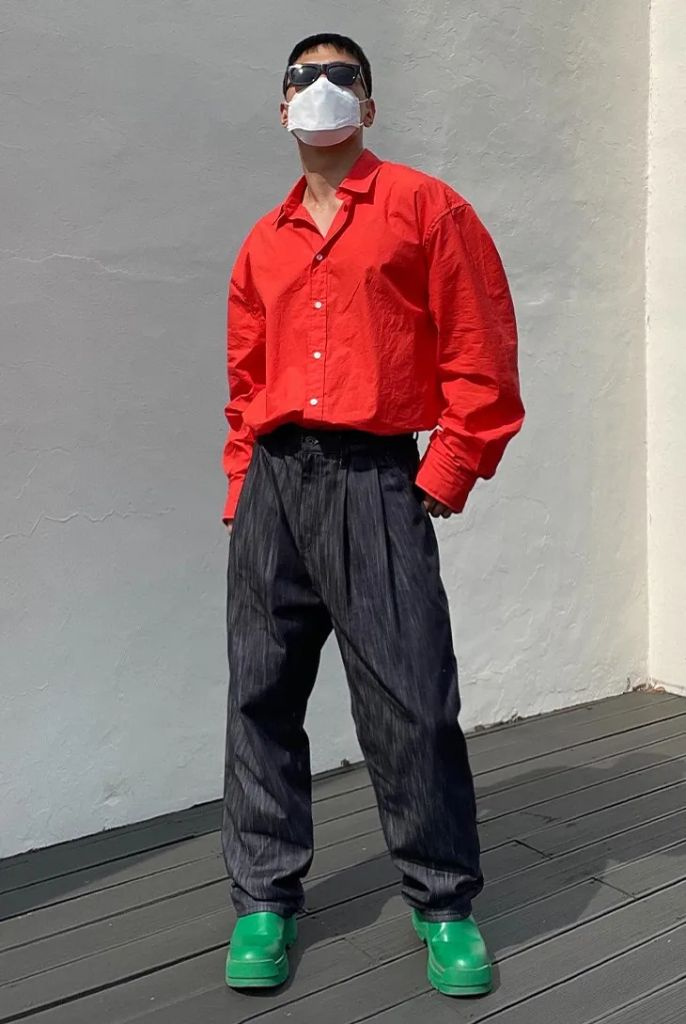 페이탈리즘 투턱 와이드 인디고 데님 블루 이미지