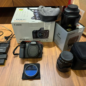 캐논 EOS 6D 카메라 풀박스 + 85mm 1.2 L렌즈 (만투) + 시그마 35mm 1.4 카페렌즈 팝니다!