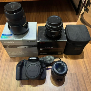 캐논 EOS 600D 18-55 번들 셋 + 탐론 17-50 F2.8+ 시그마 30 F1.4 팝니다!