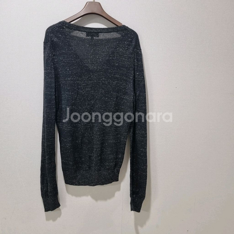 A.P.C. 아페쎄 블랙 글리터 V넥 루즈핏 니트 (M)--4