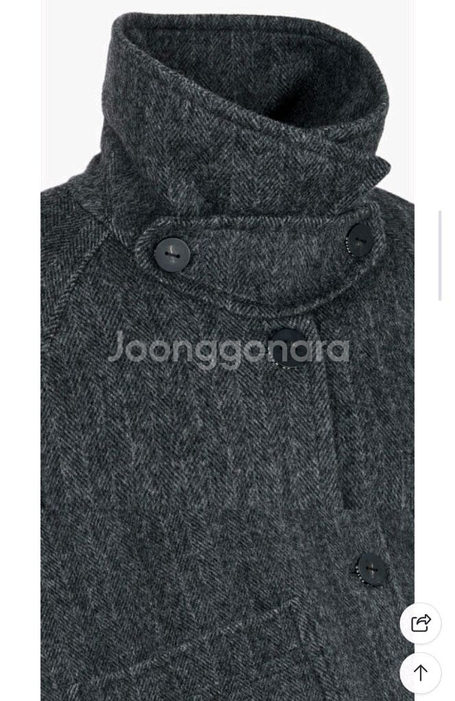 보브 울캐시미어 누빔 하프코트 55 (다크그레이)--2