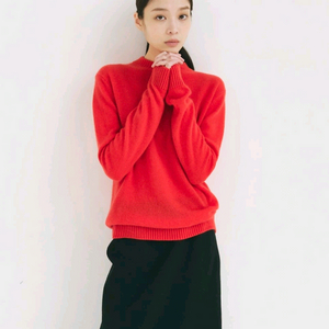 (추가할인)R2W 플로이드 캐시미어100 풀오버 니트 오렌지 프리사이즈