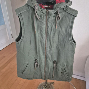 힐피거 데님 여성 후드 조끼 S