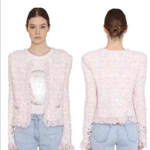 발망 프린지 부클레 트위드 자켓 이미지