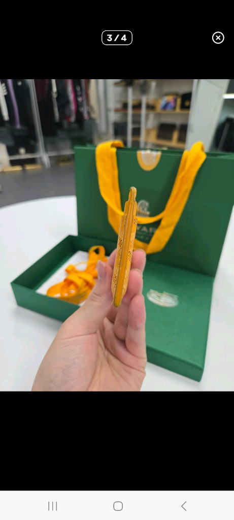 [A급컨디션] 고야드 생쉴피스 카드지갑 옐로우--2