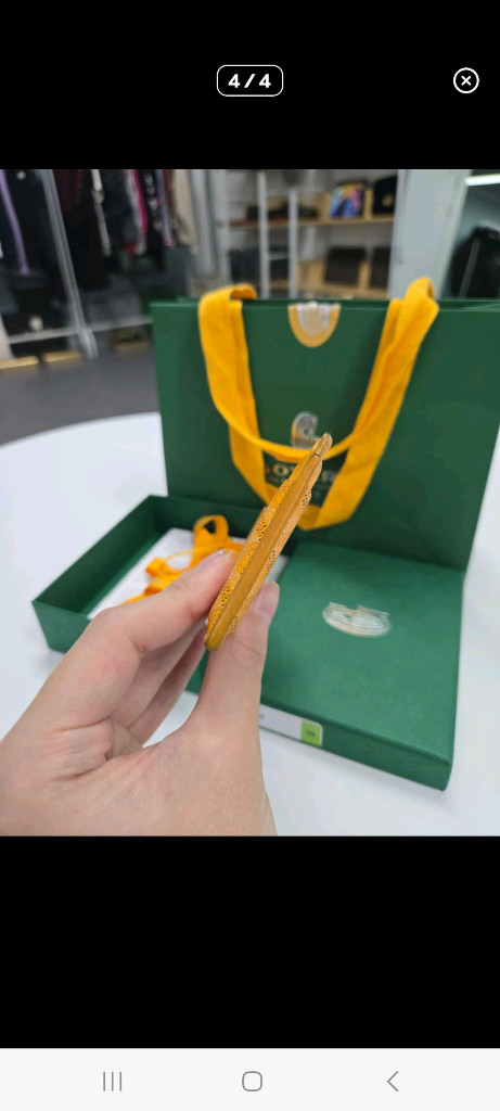 [A급컨디션] 고야드 생쉴피스 카드지갑 옐로우--3