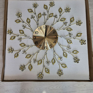 Gold Design 플라워 벽시계 새상품