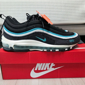 나이키 에어맥스 97 SE 블랙 터콰이즈 [280,새상품]