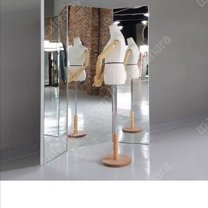 대형 전신 3단거울 미용실거울