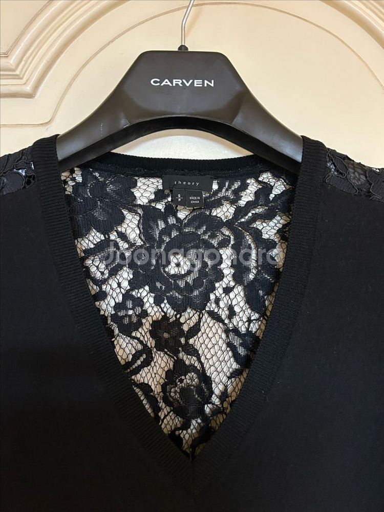 띠어리 레이스 시스루백 니트--1