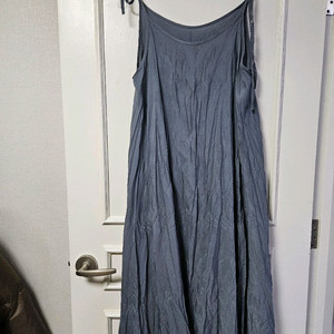 블루 끈나시 물결 롱원피스 치마 편의점 반값 택포 5천원