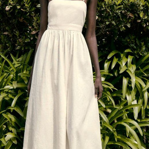 자라 린넨 롱 원피스 휴가 휴양지 여신 원피스