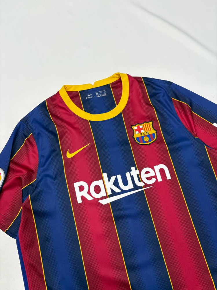 나이키 20 21 바르셀로나 메시 홈 유니폼 반팔 져지--3