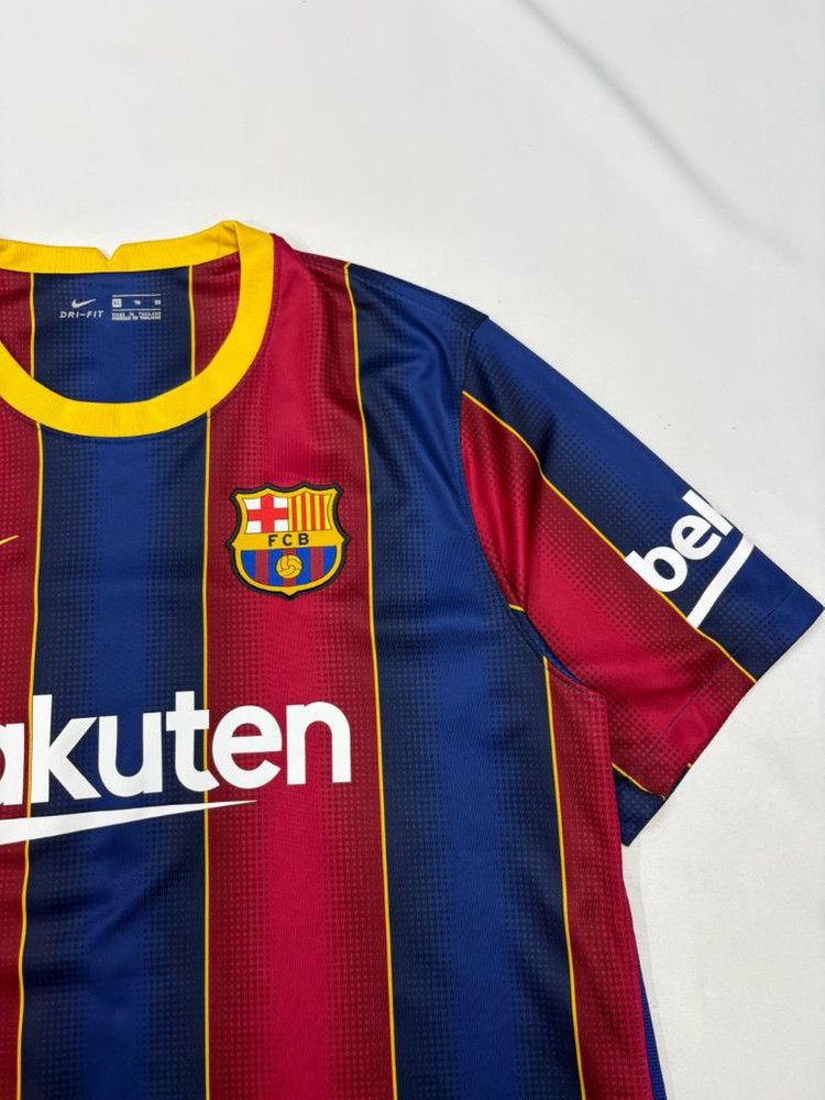 나이키 20 21 바르셀로나 메시 홈 유니폼 반팔 져지--6