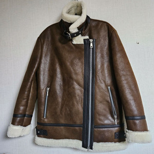 레더 무스탕 브라운자켓