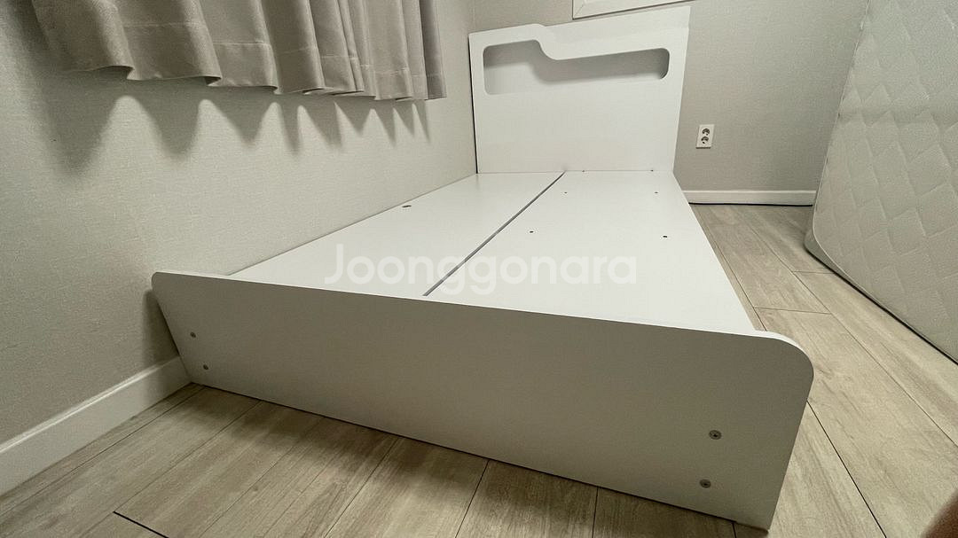 화이트 서랍형 슈퍼싱글 침대 프레임--4