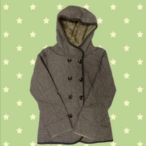 일본 빈티지 모리걸 하구미 단추 털 자켓 아우터