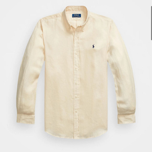 폴로 랄프로렌 클래식핏 린넨 셔츠 크림 베이지 M