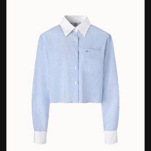 오르 orr 스트라이프 크롭 셔츠 xs사이즈