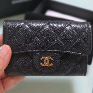 샤넬 클래식 똑딱이 카드지갑 정품
