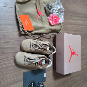 조던6 트래비스 스캇 토들러 브리티쉬 카키 아동화 140