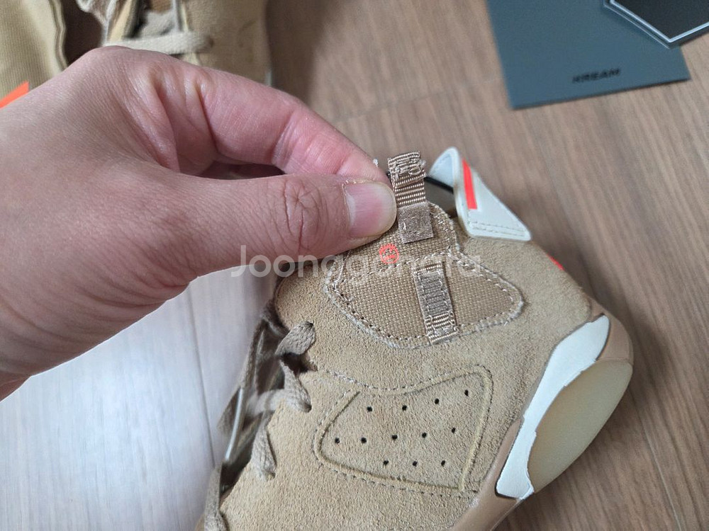 조던6 트래비스 스캇 토들러 브리티쉬 카키 아동화 140--3