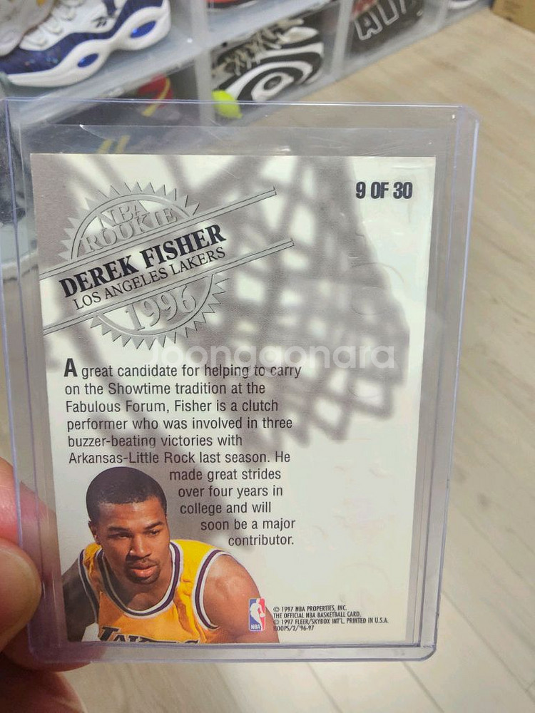 NBA 데릭 피셔 루키골드 한정카드--1