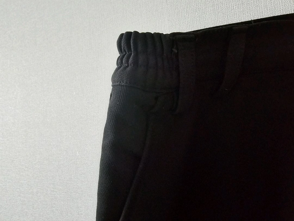 검정색 허리 밴딩 기모바지 이미지