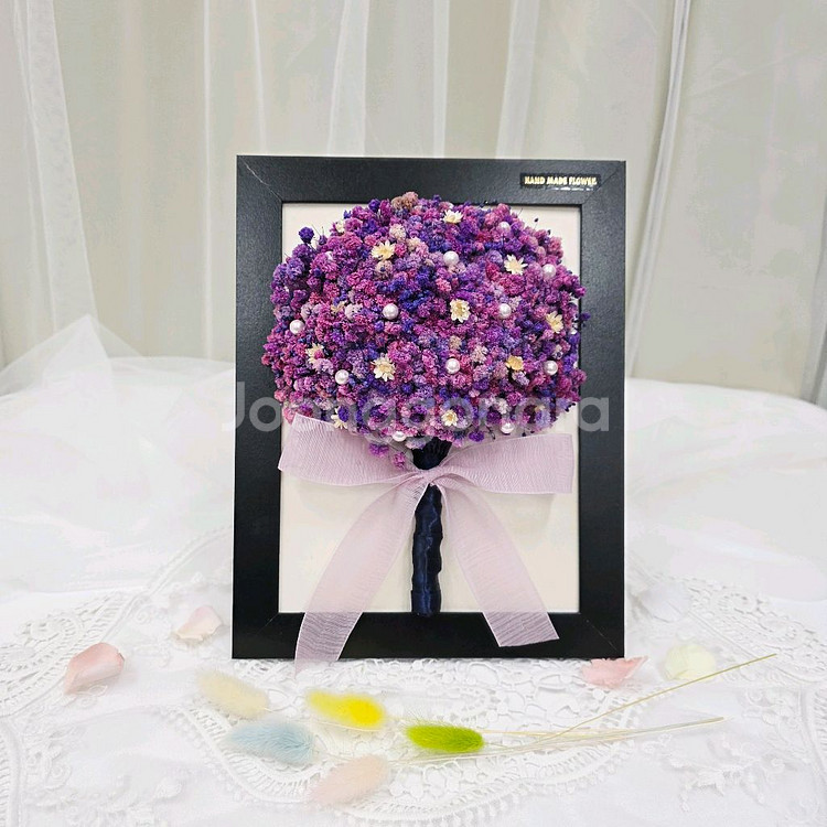 프리저브드플라워 꽃다발 액자--1