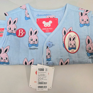 베베드피노 로즈라팡 데님 조끼 100