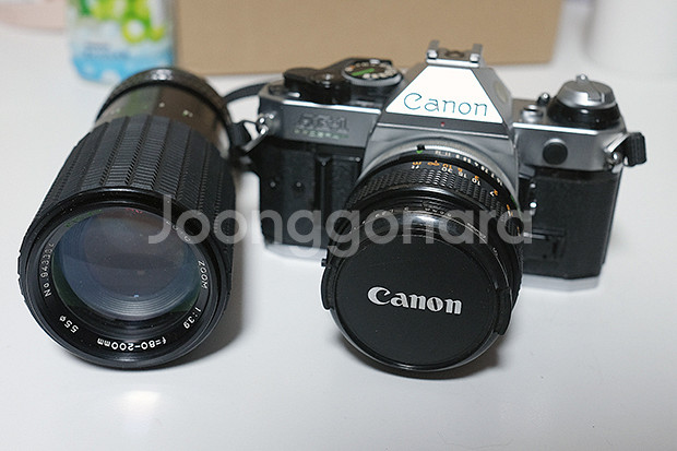 캐논 AE-1P (렌즈2개)입문용 세트품 팝니다--0
