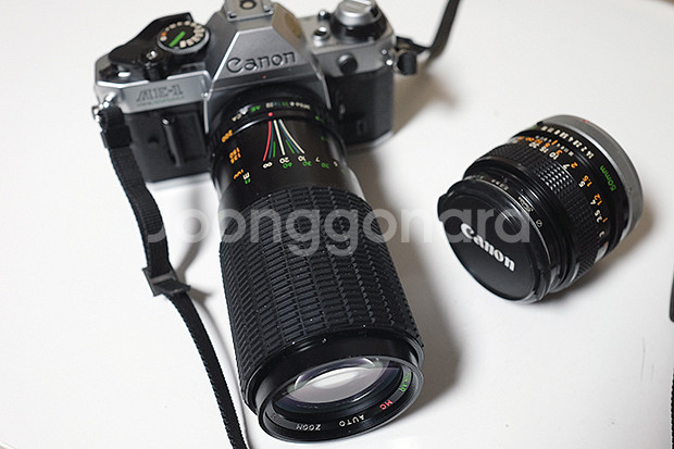 캐논 AE-1P (렌즈2개)입문용 세트품 팝니다--8
