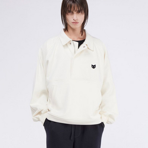 M) 지제로 송지오 라글란 팬서 튜닉 크림 하프집업 맨투맨