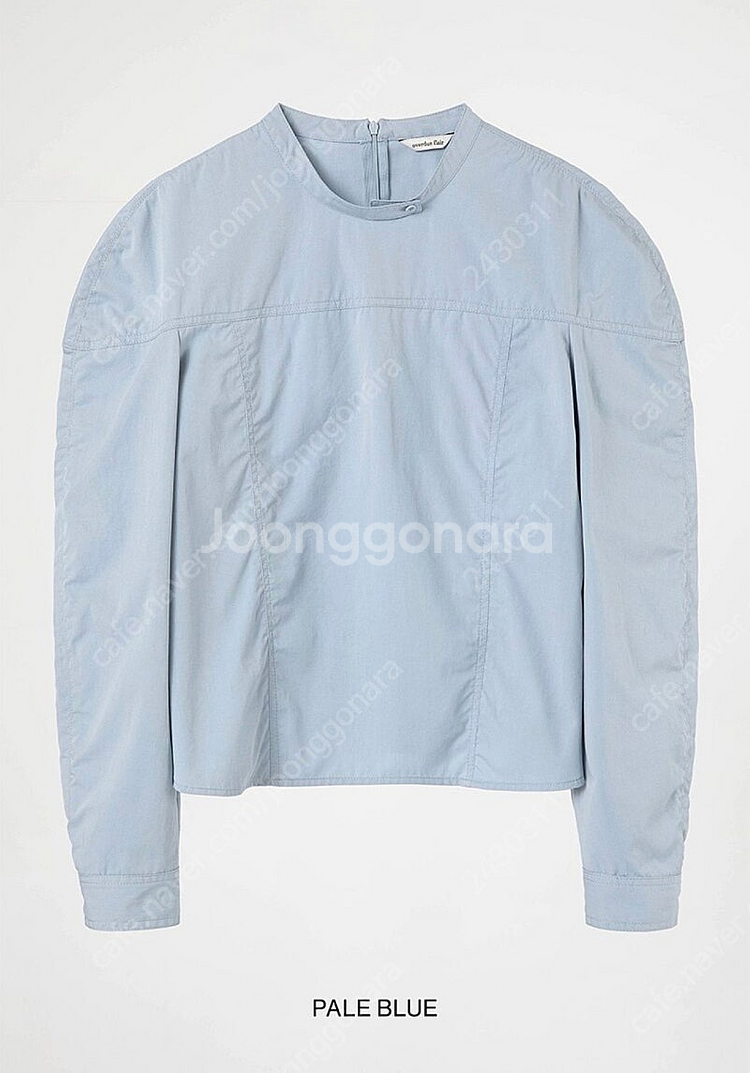 오버듀플레어 클래식 벌룬 블라우스 페일 블루 컬러 cl--6