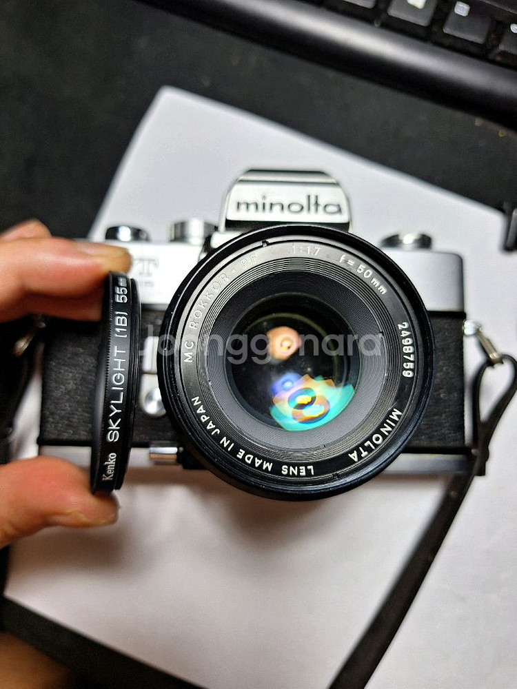 미놀타 srt super 필름카메라+렌즈+스트랩+렌즈캡 빈티지 레트로 로모 앤틱 감성 필카 인테리어--5