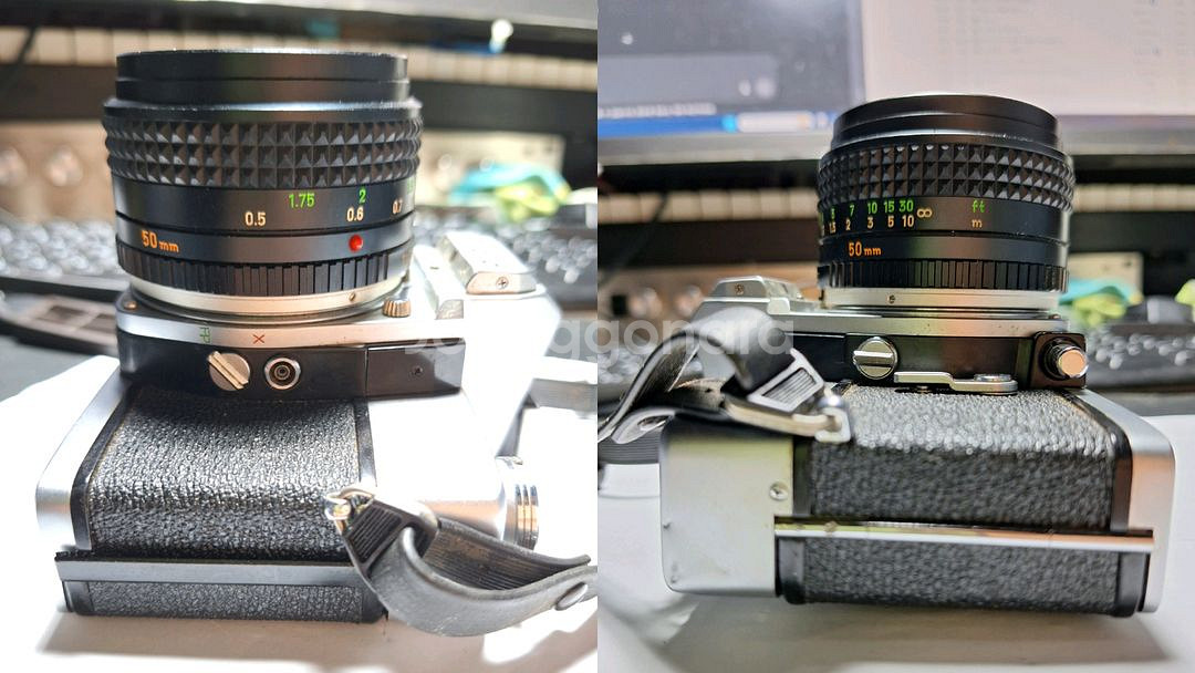 미놀타 srt super 필름카메라+렌즈+스트랩+렌즈캡 빈티지 레트로 로모 앤틱 감성 필카 인테리어--8