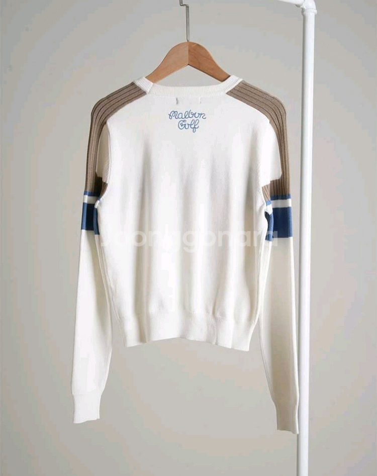 말본 여성 골프 니트 티셔츠--2